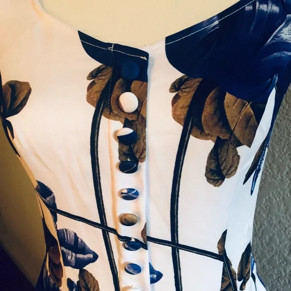 Belle Poque Floral Summer Wedding Vintage Retro Style dress - Picture 5 of 14